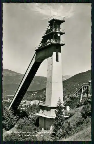 Foto AK Garmisch Partenkirchen in Oberbayern Anlaufturm zur gr. Olympiaschanze