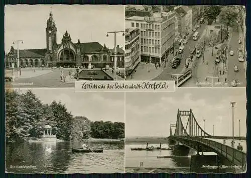 Foto AK Krefeld am Niederrhein Rheinblicke bei Uerdingen Bahnhof Ostwall gelaufe