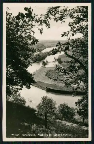 Foto AK Hohenstein Witten an der Ruhr Blick in das schöne Ruhrtal 1937 gelaufen