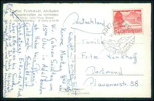 Foto AK Adelboden Chalet Frohmatt Schweizer Alpen im Berner Oberland