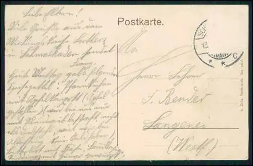 AK Friedrichroda in Thüringen Nachtlogis für Fremde, Ortsansicht 1913 gelaufen
