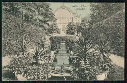 AK Köln am Rhein, Kaskaden in der Flora, Parkanlage, Wassertreppe 1911 gelaufen