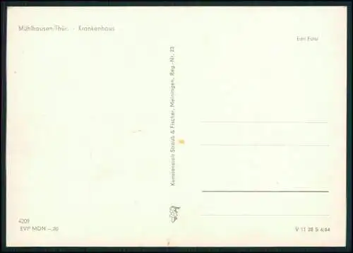 Echt Foto AK Ansichtskarte Postkarte Mühlhausen in Thüringen, Krankenhaus