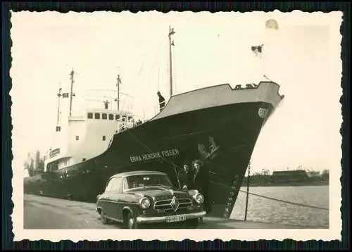 Foto Schiff Dampfer Erika Hendrik Fisser 1958 in Emden Hafen Ostfriesland