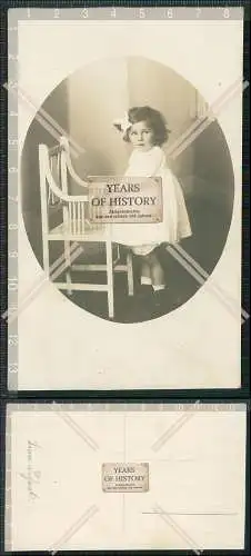 Foto AK kleines Mädchen Fotografie Druckstempel Schraudner Ruppert Bamberg 192