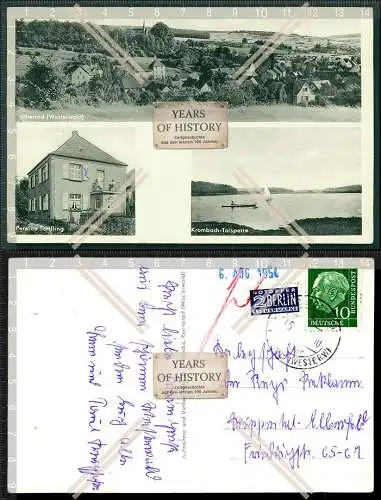 Orig. AK Oberrod Rennerod Krombach Talsperre Pension Schilling uvm.