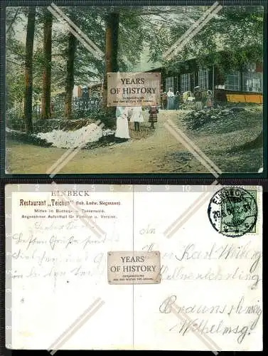 Orig. AK Kreiensen Einbeck Restaurant Teichen im Buchen und Tannenwald Inhaber 