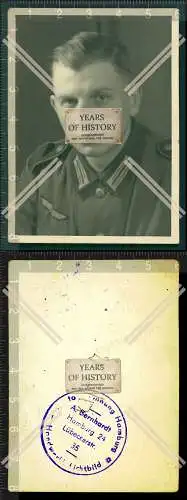 Orig. Foto Portrait Porträt Soldat Uniform Passbild