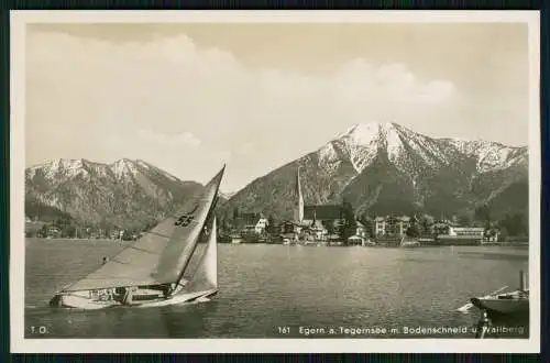 5x Foto AK Tegernsee Egern Wiessee in Oberbayern diverse Ansichten 1936-40