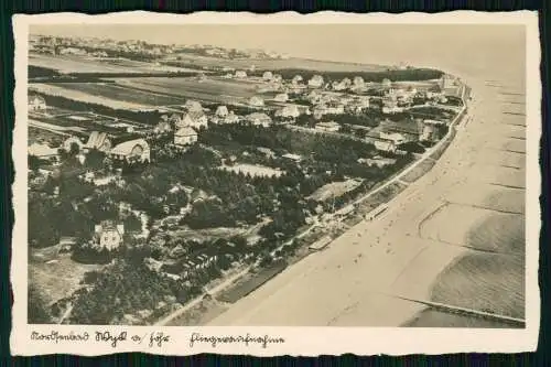 Foto AK Südstrand Wyk auf Föhr Nordfriesland, Fliegeraufnahme 1935 gelaufen