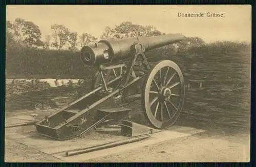 AK 1. WK Geschütz Flak Donnernde Grüße Vogesen Flandern......1917