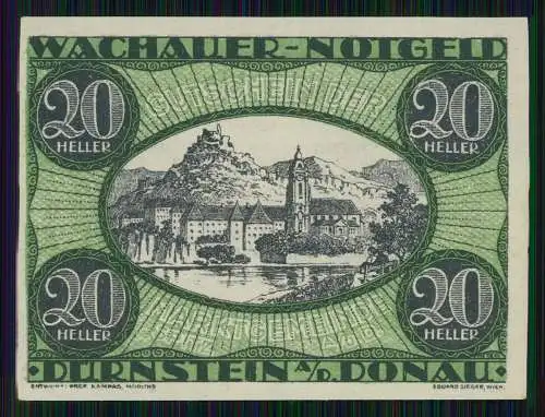 7x Scheine Heller, Wachauer Notgeld Österreich