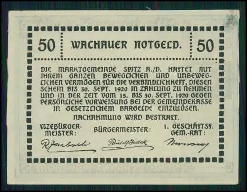 7x Scheine Heller, Wachauer Notgeld Österreich