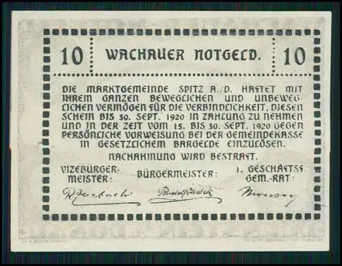 7x Scheine Heller, Wachauer Notgeld Österreich