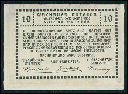 7x Scheine Heller, Wachauer Notgeld Österreich