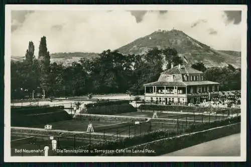 AK Bad Neuenahr Ahrweiler Tennisplätze Terrasse Café Lenné Park 1935 gelaufen