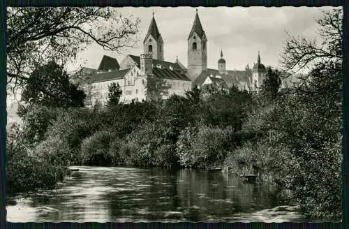 Echt Foto AK Freising in Oberbayern, Bachpartie, Domberg u. Kirche