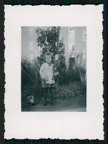 3x Foto Mädchen mit Schildkröte Puppe Bärbel und andere 1940