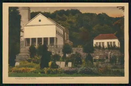 AK Hagen Delstern am Krematorium um 1930 Hermann Lorch Karte Dortmund