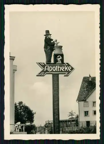 Foto Typisch Schwarzwald Wegweiser Hinweis-Schild Apotheke 1940