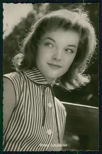 Foto AK Romy Schneider Portrait Kolibri Karte