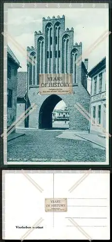 AK Weimar in Mecklenburg Wassertor Stadtseite Karte vierfarben sortiert 1940