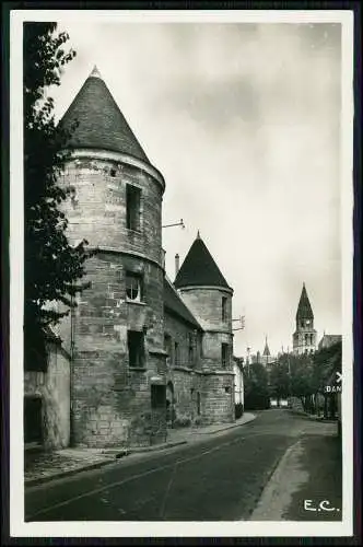 4x Foto AK Poissy Yvelines, Les Tours de l'Abbaye 1940 von Deutschen Soldat