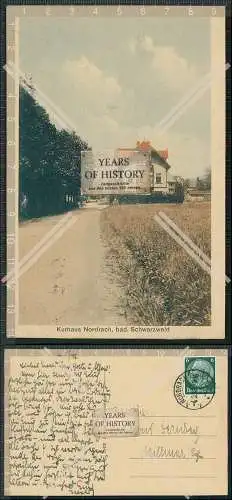 AK Nordrach Baden Württemberg farbige Karte Dorfstraße am Kurhaus 1936 gel.