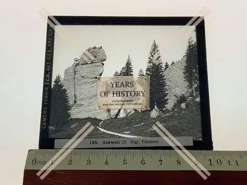 Orig. Glasdia Schweiz Rigi Felsentor 