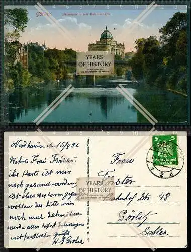 Orig. AK Görlitz an der Neiße mit Ruhmeshalle 1926 gelaufen