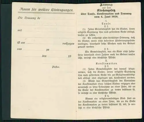 Kirchenpass Konfirmationszeugnis Kirche zu Eidelstedt Eimsbüttel Hamburg 1934