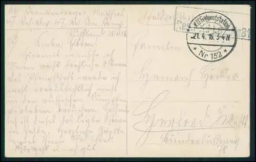 AK 1. WK Rings um dich schau auf Gott vertrau 1916 Feldpost gelaufen
