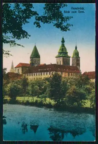 AK Osnabrück in Niedersachsen, Partie am Dom Fluss Waldweg 1919 gelaufen