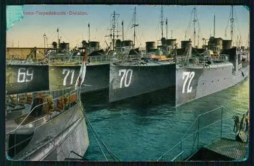 AK Deutsche Kriegsschiffe Turbinen Torpedoboots Division, 69, 71, 70, 72, Marine