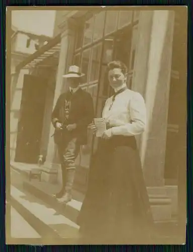 6x Foto und AK Chateau Crissier Lausanne Leben im Schloss 1909 gelaufen