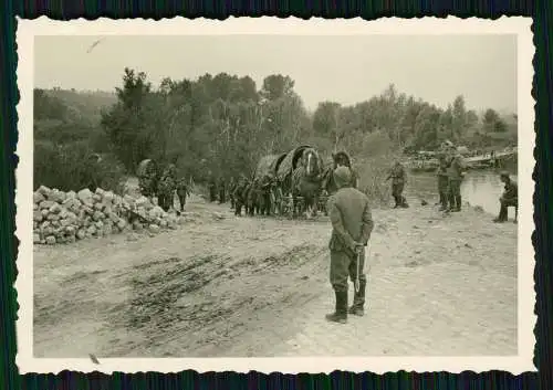 4x Foto Soldaten Wehrmacht Vormarsch Kriegszerstörung Brücke Belgien Frankreich