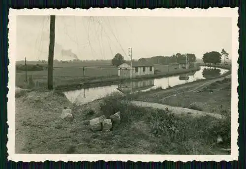 4x Foto Soldaten Wehrmacht Vormarsch Kriegszerstörung Brücke Belgien Frankreich