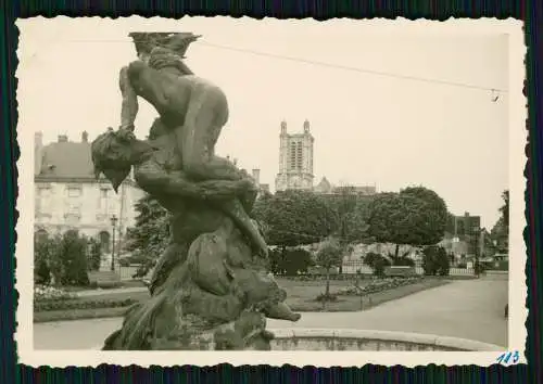 2x Foto Wehrmacht Troyes Aube Grand Est Seine Denkmal 1940-41