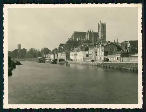 Foto Wehrmacht Auxerre Yonne, Vue prise du Pont de la Cournelle 1940-41