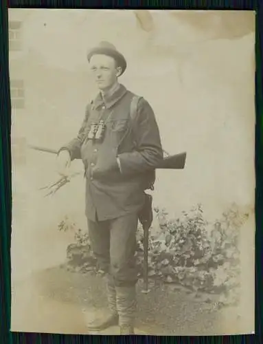 6x Foto Jäger auf Jagd mit Gewehr Ostseeförde Schlei Schleswig-Flensburg 1910-15