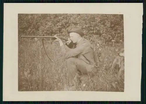 6x Foto Jäger auf Jagd mit Gewehr Ostseeförde Schlei Schleswig-Flensburg 1910-15