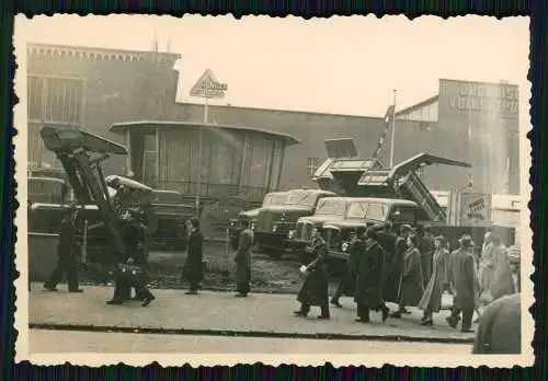 3x Foto Leipzig in Sachsen Messe Hunger Kipper LKW Fahrzeuge Frankenberg  uvm.