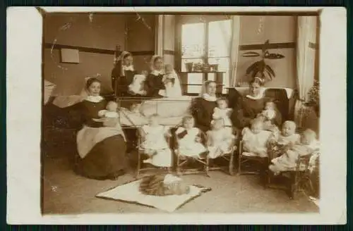 7x Foto u AK Bielefeld Bethel Ordensschwestern Nonnen Ordenskluft Kinder 1920-30