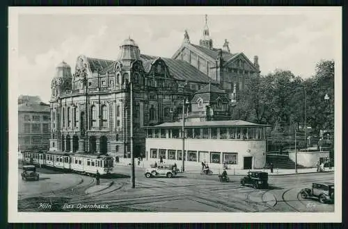 AK Köln-Neustadt Hohenstaufenring am Opernhaus Straßenbahn Autos Kreuzung 1925