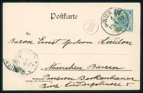 5x AK alte Ansichten Wien Bundesland u. Hauptstadt Österreich 1900-1920 gelaufen