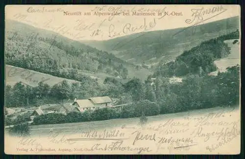 AK Neustift am Alpenwalde bei Mariensee Österreich Aspangberg-St. Peter 1912 gel