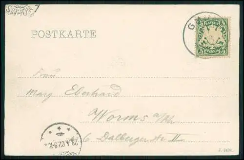 AK Tegernsee im Kreis Miesbach Oberbayern, Blick von der Wacht aus 1902 gelaufen