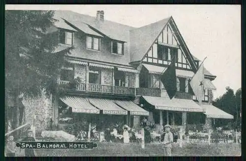 AK 1. WK Belgien Belgique SPA CSPA BALMORAL HOTEL 1916 Feldpost gelaufen