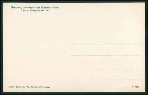 4x alte Ansichtskarte Postkarte Hansestadt Bremen, diverse Ansichten 1910-15