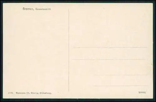 4x alte Ansichtskarte Postkarte Hansestadt Bremen, diverse Ansichten 1910-15